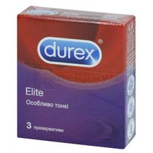 ПРЕЗЕРВАТИВЫ ЛАТЕКСНЫЕ С СИЛИКОНОВОЙ СМАЗКОЙ "DUREX ELITE" особо тонкие, особо тонкие, № 3; Reckitt Benckiser Healthcare (UK)