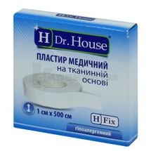 ПЛАСТЫРЬ МЕДИЦИНСКИЙ "H Dr. House" 1 см х 500 см, коробка бумажная, на тканевой основе, на тканевой основе, № 1; Jiangsu Nanfang Medical