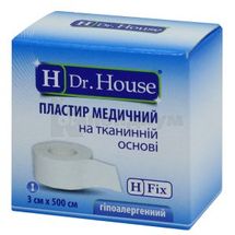 ПЛАСТЫРЬ МЕДИЦИНСКИЙ "H Dr. House" 3 см х 500 см, коробка бумажная, на тканевой основе, на тканевой основе, № 1; undefined