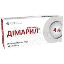 Димарил таблетки, 4 мг, блистер, в пачке, в пачке, № 30; Киевмедпрепарат