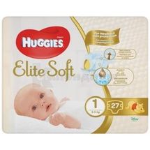 ПОДГУЗНИКИ ДЕТСКИЕ ГИГИЕНИЧЕСКИЕ HUGGIES ELITE SOFT размер 1 (3-5 кг), № 27; Кимберли-Кларк Украина