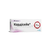 Кардисейв таблетки, покрытые пленочной оболочкой, 75 мг, блистер в пачке, № 30; Фармак