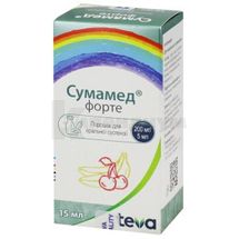 Сумамед® Форте порошок для оральной суспензии, 600 мг, флакон, 15 мл, с дозирующим шприцем, с дозир. шприцем, № 1; Тева Украина