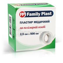 FAMILY PLAST ПЛАСТЫРЬ МЕДИЦИНСКИЙ НА ПОЛИМЕРНОЙ ОСНОВЕ 2,5 см х 500 см, № 1; undefined