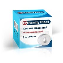 FAMILY PLAST ПЛАСТЫРЬ МЕДИЦИНСКИЙ НА ТКАНЕВОЙ ОСНОВЕ 5 см х 500 см, № 1; undefined