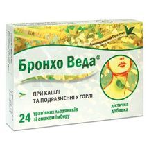 БРОНХО ВЕДА ТРАВЯНЫЕ ЛЕДЕНЦЫ СО ВКУСОМ ИМБИРЯ леденцы, № 24; Конарк Интелмед