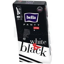 ПРОКЛАДКИ ЖЕНСКИЕ ГИГИЕНИЧЕСКИЕ BELLA PANTY SLIM black and white, black and white, № 40; Torunskie ZMO