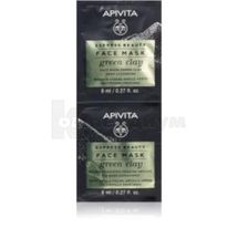 APIVITA EXPRESS BEAUTY МАСКА ГЛУБОКОГО ОЧИЩЕНИЯ С ЗЕЛЕНОЙ ГЛИНОЙ 8 мл, № 2; Apivita