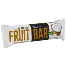 БАТОНЧИК-МЮСЛИ тм "FRUIT BAR" "С КОКОСОВОЙ СТРУЖКОЙ" ГЛАЗИРОВАННЫЙ 25 г, № 1; Витапак