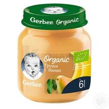 ПЮРЕ тм "GERBER" ГРУША БАНАН ОРГАНИК 125 г, № 1; Нестле Украина