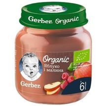 ПЮРЕ тм "GERBER" ЯБЛОКО МАЛИНА ОРГАНИК 125 г, № 1; Нестле Украина