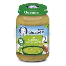 СУП-ПЮРЕ тм "GERBER" ЗЕЛЕНЫЕ ОВОЩИ С ГРЕЧКОЙ 190 г, № 1; Nestle Swiss