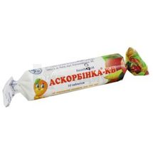 Аскорбинка-КВ таблетки, 25 мг, в этикетке, со вкусом манго, со вкусом манго, № 10; Киевский витаминный завод