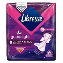 ПРОКЛАДКИ ЖЕНСКИЕ ГИГИЕНИЧЕСКИЕ LIBRESSE ULTRA THIN GOODNIGHT EXTRA WINGS № 8; SCA Hygiene Products