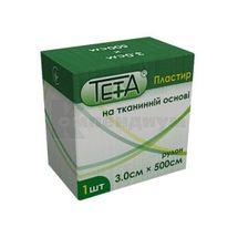 ПЛАСТЫРЬ НА ТКАНЕВОЙ ОСНОВЕ В РУЛОНАХ TETA® 3 х 500 см, 3 х 500 см, № 1; undefined