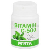 Витамин C 500 мг таблетки, 0,5 г, банка, со вкусом мяты, со вкусом мяты, № 30; Грин Фарм Косметик