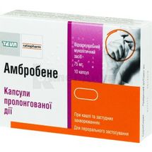 Амбробене капсулы пролонгированного действия твердые, 75 мг, блистер, № 10; Тева Украина