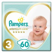 ПОДГУЗНИКИ ДЕТСКИЕ PAMPERS PREMIUM CARE midi (6-10 кг), № 60; undefined