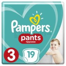 ПОДГУЗНИКИ-ТРУСИКИ ДЕТСКИЕ PAMPERS PANTS midi (6-11 кг), № 19; Проктер энд Гэмбл Украина