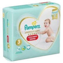 ПОДГУЗНИКИ-ТРУСИКИ ДЕТСКИЕ PAMPERS PREMIUM CARE PANTS midi (6-11 кг), № 28; Procter and Gamble Operations Polska