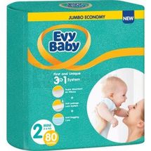 ПОДГУЗНИКИ "EVY BABY" mini 2 (3-6 кг), № 80; Evyap Sabun