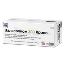 Вальпроком 300 Хроно таблетки пролонгиров. действия, покрытые пленочной оболочкой, 300 мг, блистер, в пачке, в пачке, № 100; Acino