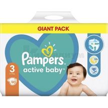 ПОДГУЗНИКИ ДЕТСКИЕ PAMPERS ACTIVE BABY midi, № 90; Проктер энд Гэмбл Украина