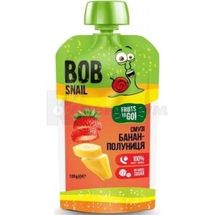 ПЮРЕ ФРУКТОВОЕ BOB SNAIL (УЛИТКА БОБ) СМУЗИ 120 г, банан-клубника, банан-клубника, № 1; Эко Снек