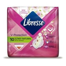 ПРОКЛАДКИ ЖЕНСКИЕ ГИГИЕНИЧЕСКИЕ LIBRESSE NATURAL ultra clip normal, № 10; SCA Hygiene Products