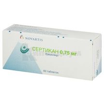 Сертикан таблетки, 0,75 мг, блистер, № 60; Novartis Pharma