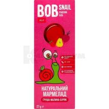 МАРМЕЛАД НАТУРАЛЬНЫЙ BOB SNAIL (УЛИТКА БОБ) 27 г, груша-малина-свекла, груша-малина-свекла, № 1; Эко Снек