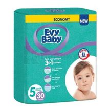 ПОДГУЗНИКИ "EVY BABY" elastic twin 5 (11-25 кг), junior, junior, № 30; Evyap Sabun