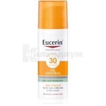 Eucerin Sun Oil Control гель-крем солнцезащитный для лица с матирующим эффектом spf 30, 50 мл, ультралегкий, ультралегкий; Beiersdorf 