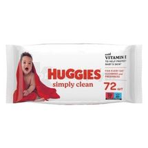 Салфетки влажные HUGGIES Simply Clean многослойные для детей, № 72; Кимберли-Кларк Украина