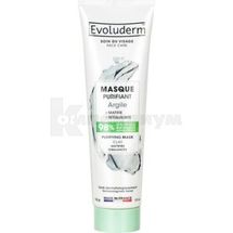 Маска для лица тм "Evoluderm" очищающая, 150 г, с глиной, с глиной; С2J EVOLUDERM