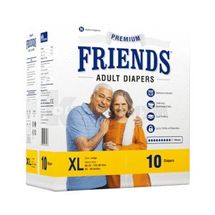 Подгузники для взрослых "FRIENDS" premium, размер xl, размер xl, № 10; Nobel Hygiene Pvt. Ltd