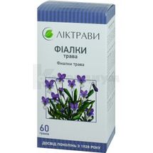 Фиалки трава трава, 60 г, пачка, с внутренним пакетом, с внутр. пакетом, № 1; ЗАО "Лектравы"