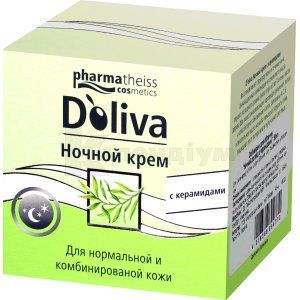 Доліва Нічний догляд з керамідами крем для обличчя (Doliva Night care with ceramides face cream)