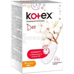 ПРОКЛАДКИ ЖІНОЧІ ГІГІЄНІЧНІ KOTEX NORMAL DEO