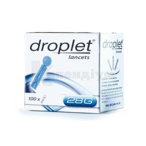 ЛАНЦЕТ (СКАРИФІКАТОР) ДЛЯ ПРОКОЛЮЮЧИХ ПРИСТРОЇВ DROPLET®