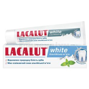 ЛАКАЛУТ ВАЙТ АЛЬПИЙСЬКА М'ЯТА (LACALUT WHITE ALPENMINZE) ЗУБНА ПАСТА