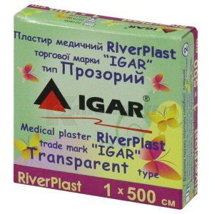 ПЛАСТИР МЕДИЧНИЙ RiverPlast торговой марки "IGAR" тип ПРОЗОРИЙ (на поліетиленовій основі)