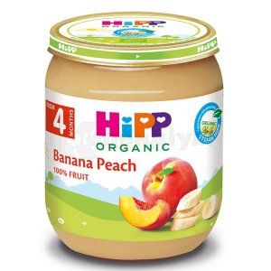 Хіпп пюре яблука з персиками і бананами (Hipp mashed apples with peaches and bananas)