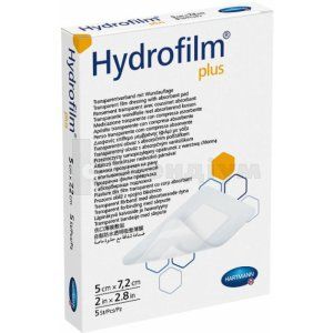 Пов'язка плівкова прозора з абсорбуючою подушечкою Hydrofilm® Plus