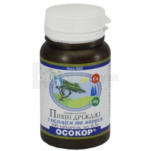 ПИВНІ ДРІЖДЖІ "ОСОКОР" З КАЛЬЦІЄМ ТА МАГНІЄМ