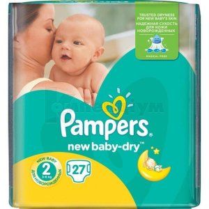 ПІДГУЗНИКИ ДИТЯЧІ PAMPERS NEW BABY-DRY