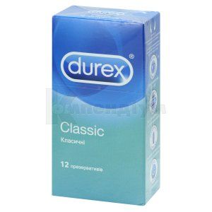 ПРЕЗЕРВАТИВИ ЛАТЕКСНІ З СИЛІКОНОВОЮ ЗМАЗКОЮ "DUREX CLASSIC"