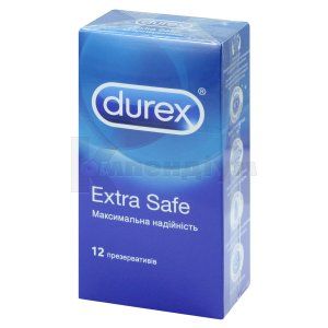 ПРЕЗЕРВАТИВИ ЛАТЕКСНІ "DUREX EXTRA SAFE" (CONDOMS LATEX "DUREX EXTRA SAFE")