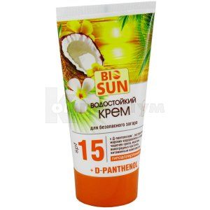 КРЕМ ВОДОСТІЙКИЙ ДЛЯ БЕЗПЕЧНОЇ ЗАСМАГИ SPF15