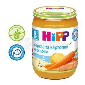 Хіпп пюре морква та картопля з лососем (Hipp puree carrots and potatoes with salmon)